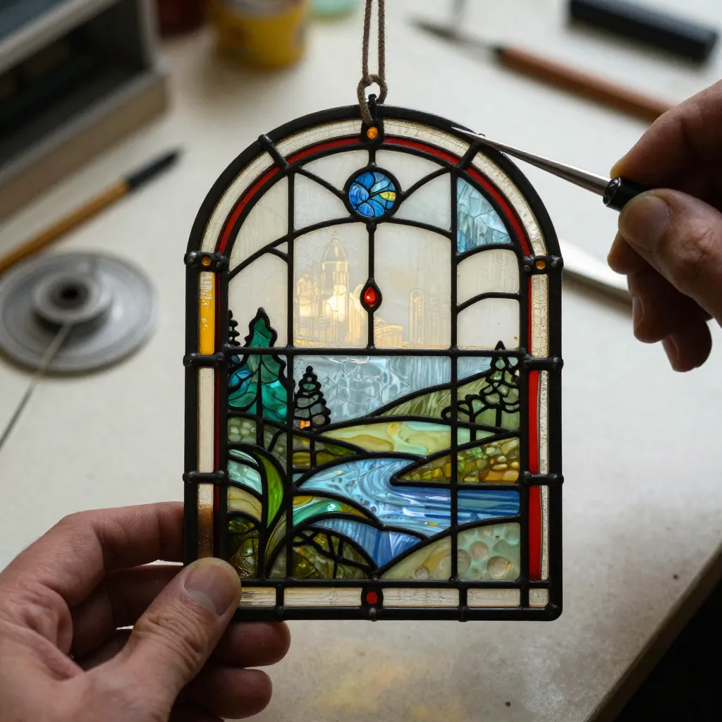 Stained glass crafting production process