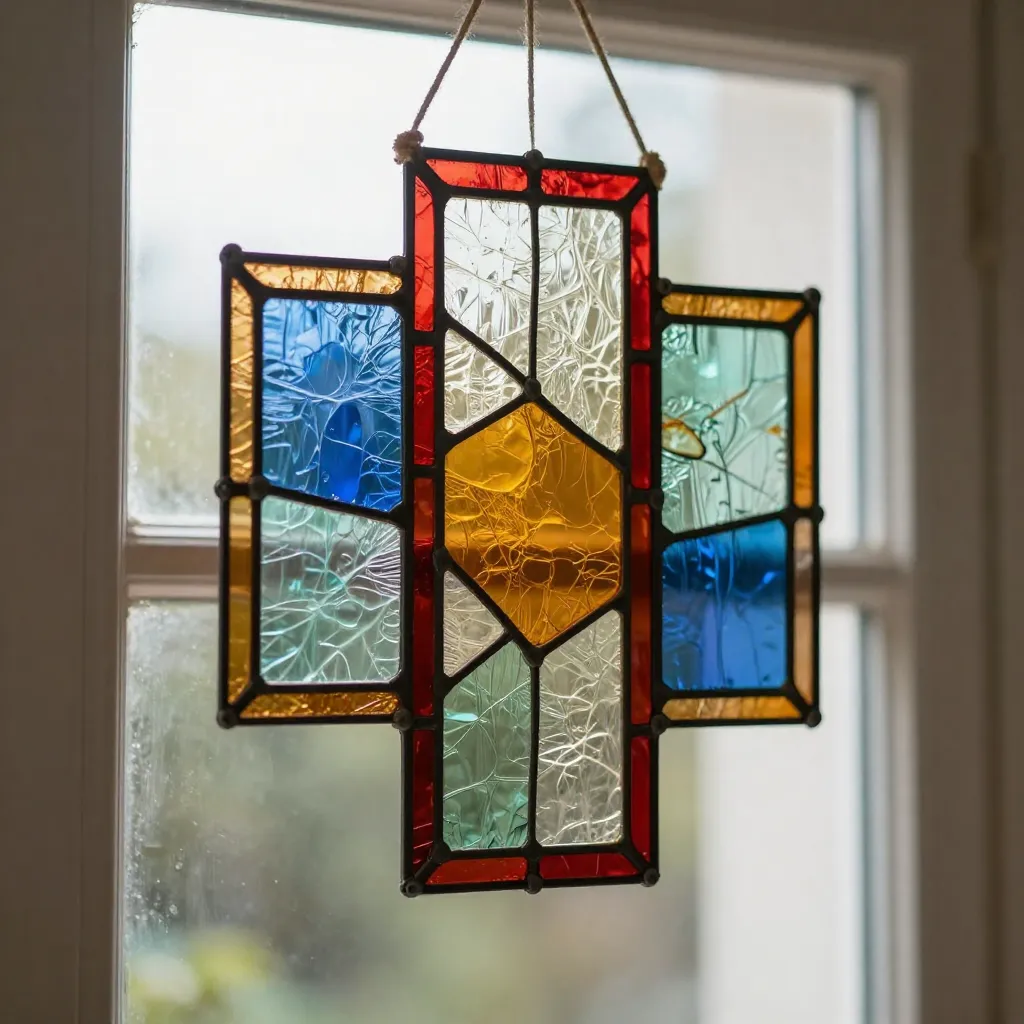 Natural light through stained glass